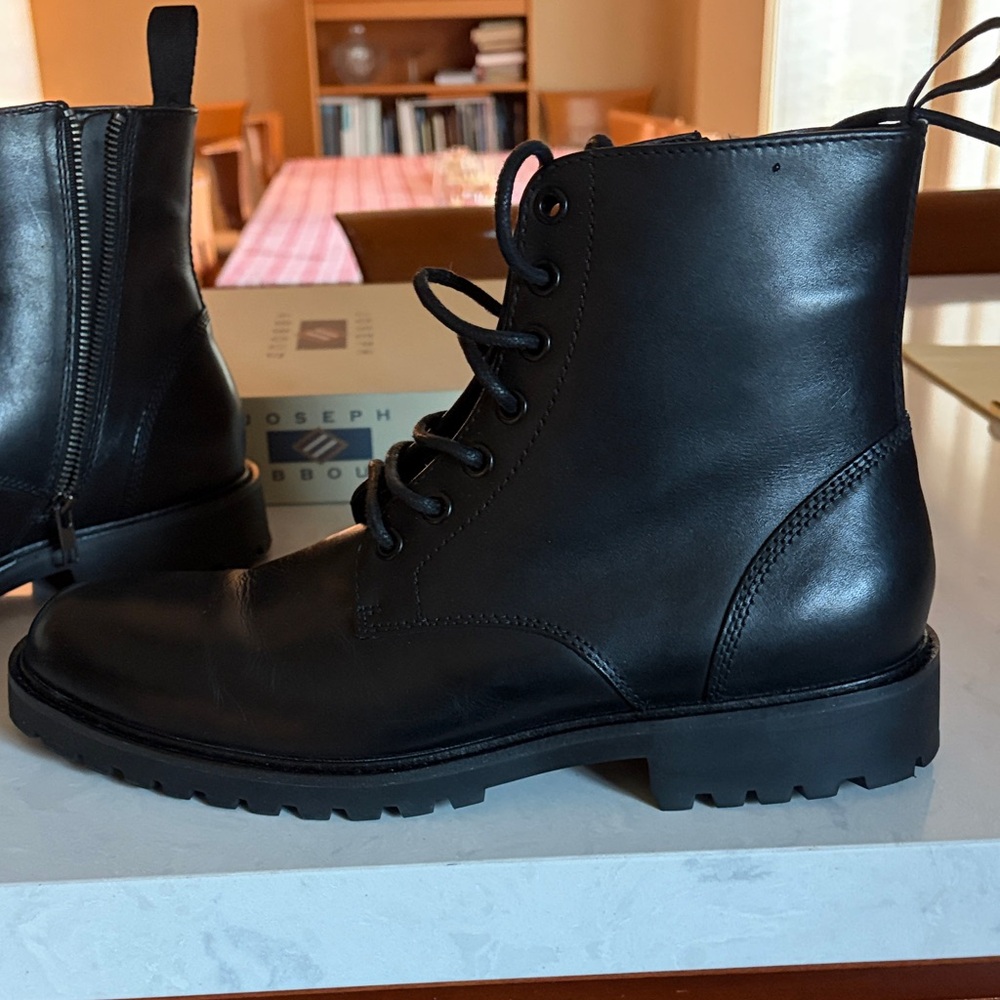 Joseph Abboud Black Leather Men's Boots - Picture 3 of 7